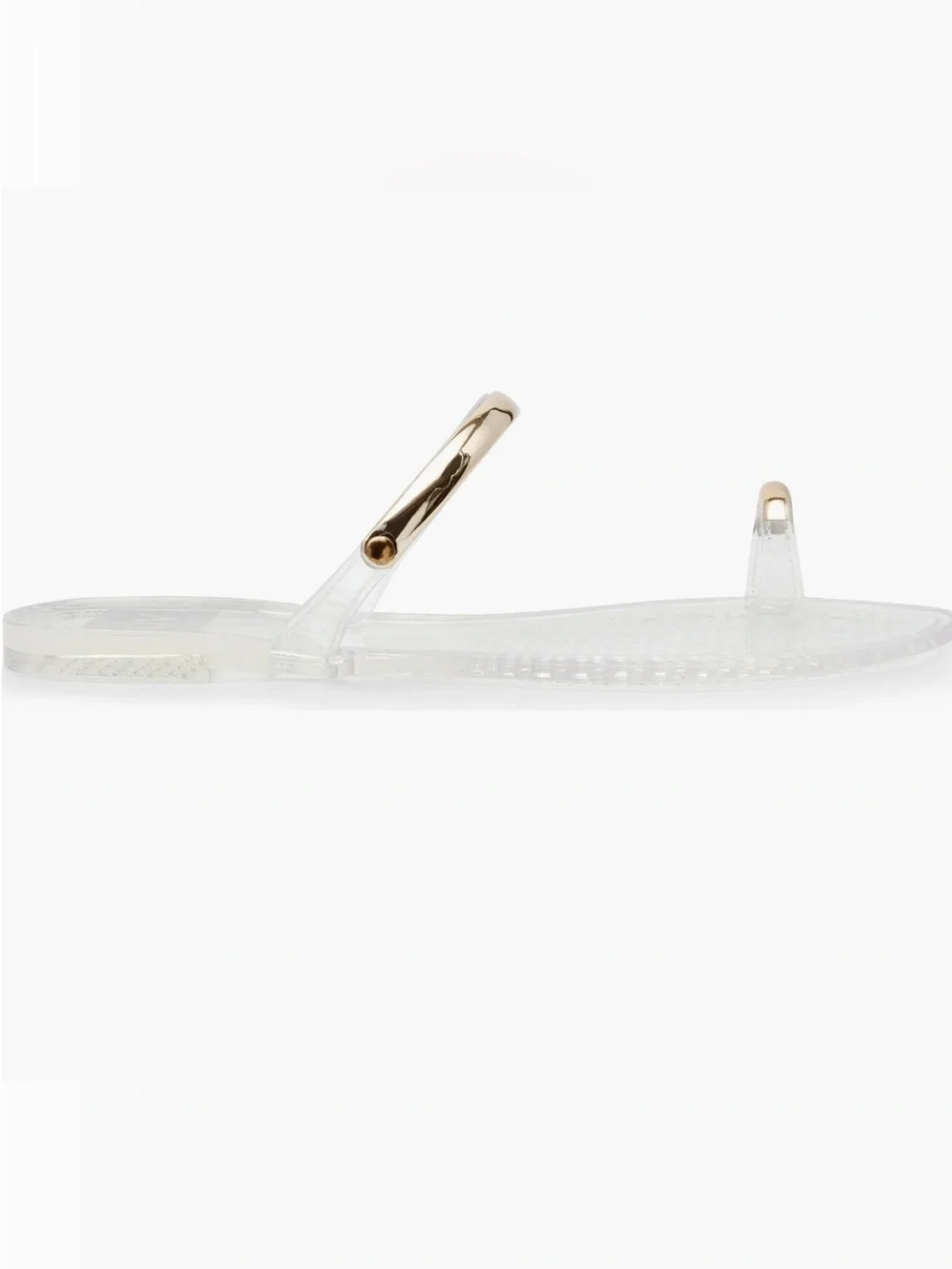 DV by Dolce Vita Clear Jelly Toe-Ring Sandals with Gold Accents